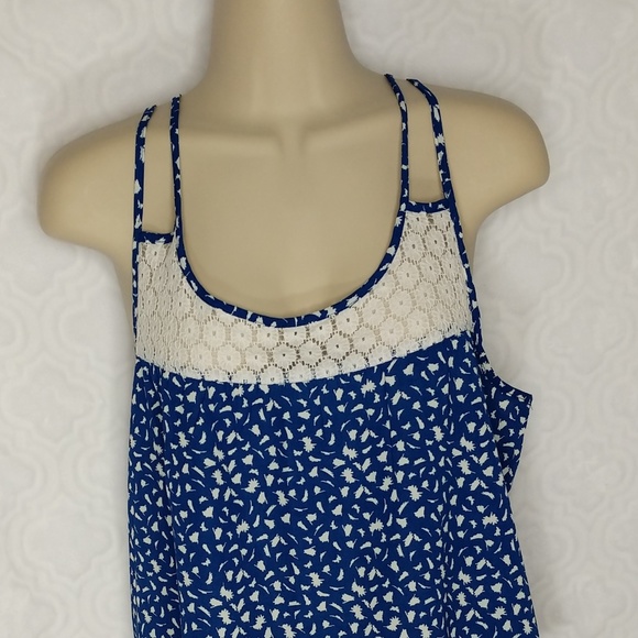 E&M Strappy Eyelet Lace Summer Tank Sz L - Picture 4 of 8